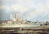Famous East Paintings - York Minster from the South-East, with Layerthorpe Bridge